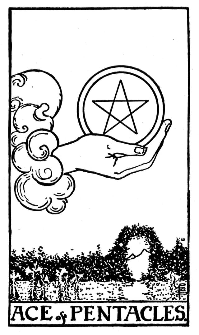 Rider Waite Deck - Ace of Pentacles