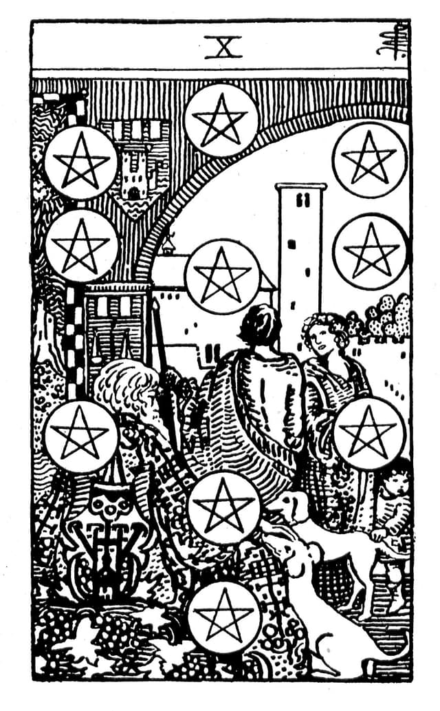 Rider Waite Deck - Ten of Pentacles