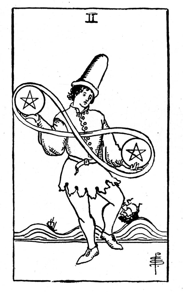 Rider Waite Deck - Two of Pentacles