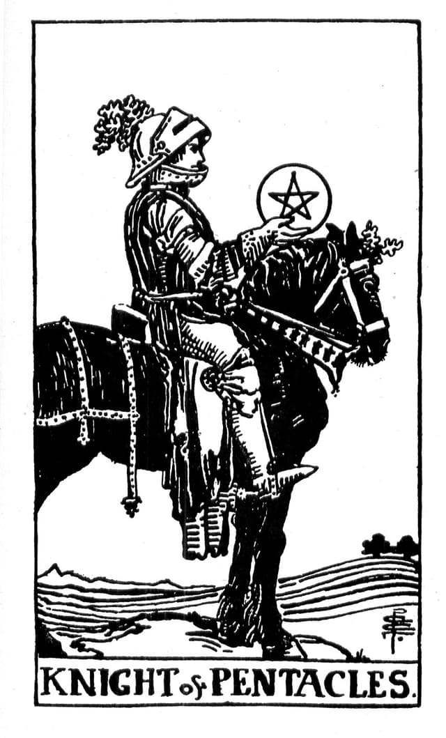 Rider Waite Deck - Knight of Pentacles