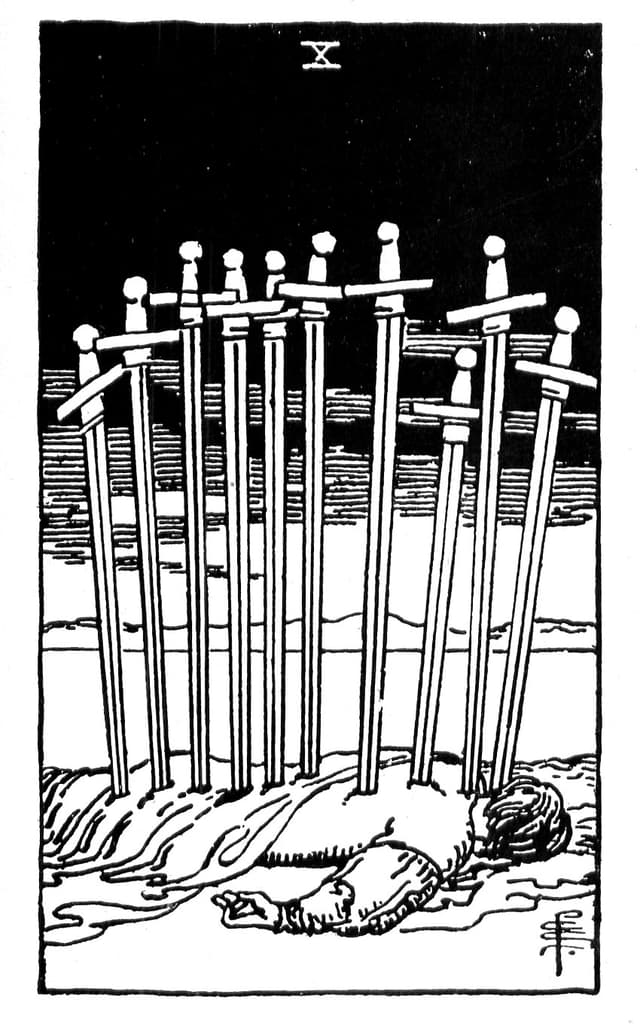 Rider Waite Deck - Ten of Swords