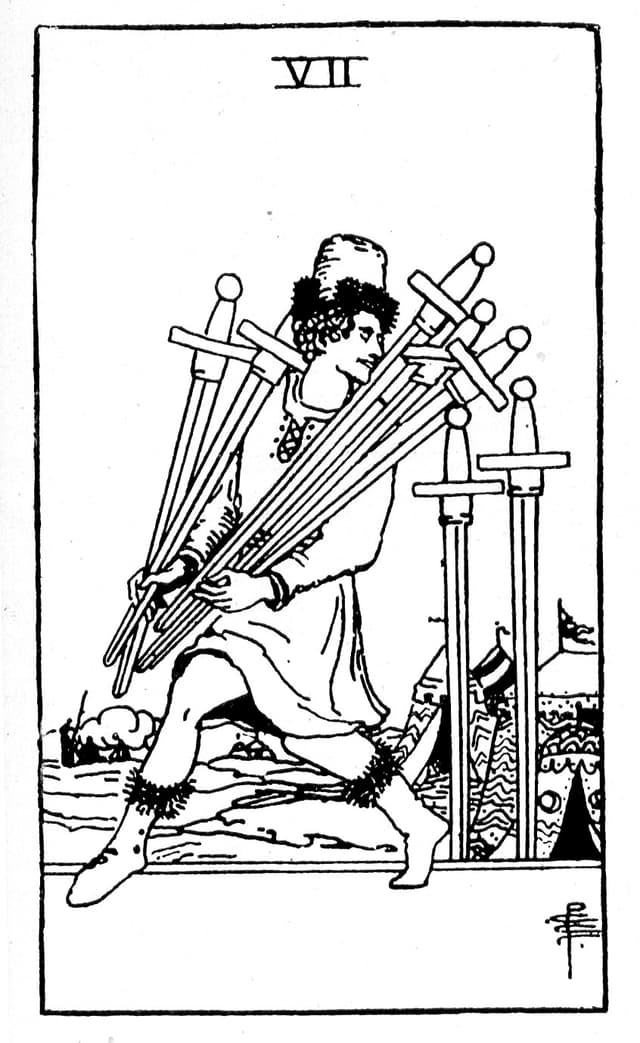 Rider Waite Deck - Seven of Swords