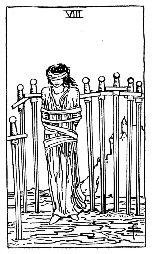 Rider Waite Deck - Eight of Swords