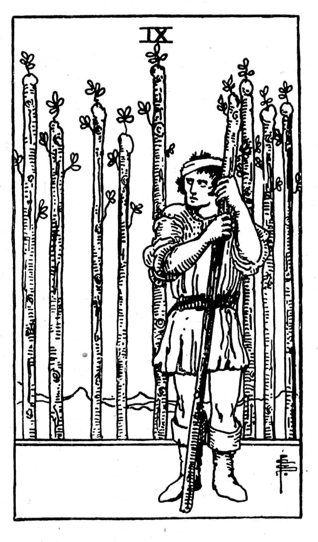 Rider Waite Deck - Nine of Wands